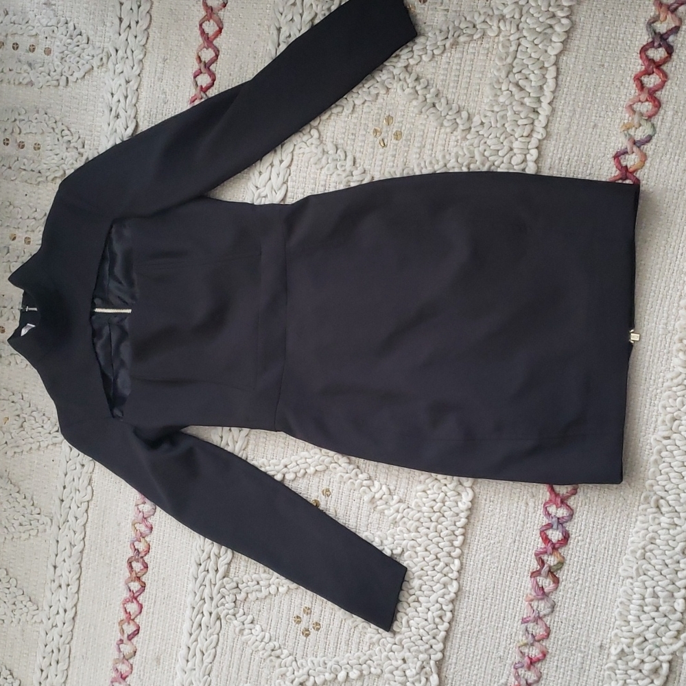 New House of CB black corset dress long sleeve size small
